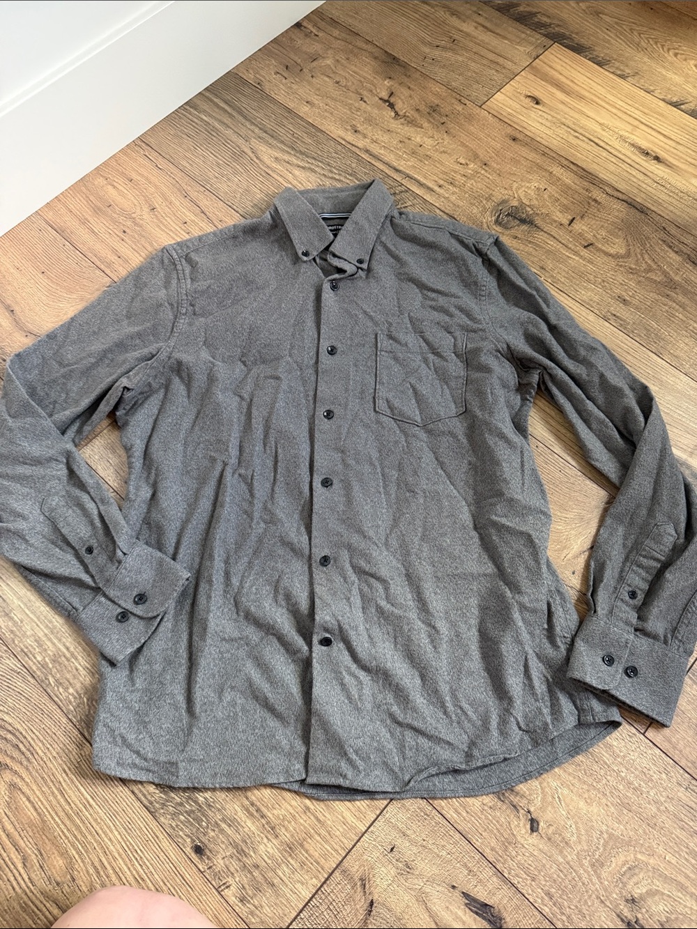 Nordstrom Men's Heather Gray Button-Down Dress Shirt